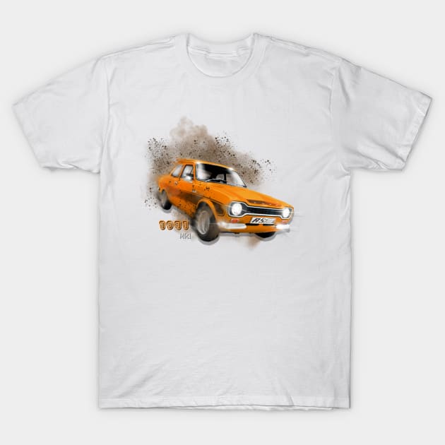 1971 Escort MK1 Rally Car T-Shirt by MotorManiac